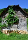 Abandoned old wooden house, non-residential Royalty Free Stock Photo