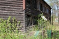 Abandoned old wooden house in the village Royalty Free Stock Photo