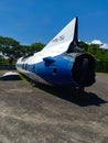 Abandoned old wrecked plane on the tropical island Bali