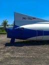 Abandoned old wrecked plane on the tropical island Bali