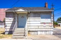 Abandoned Boarded Up One Level Home Royalty Free Stock Photo