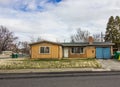 Abandoned One Level Home In Disrepair Royalty Free Stock Photo