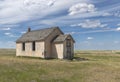 Abandoned One Room Schoolhouse on the Prairie Royalty Free Stock Photo