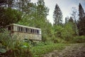 Abandoned overgrown dwelling barrack