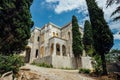 Abandoned and overgrown mansion in oriental style. Concept of Tale 1001 Arabian Nights. Villa Dream, Crimea