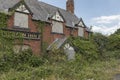 Abandoned and overgrown public house Royalty Free Stock Photo