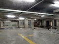 An abandoned parking basement