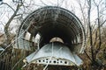 Abandoned plane. windows of the porthole in plane Royalty Free Stock Photo