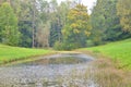 Abandoned pond in the park.