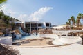 Abandoned pool with bar of eco dream club hotel in the turkish village of kemer