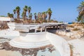 Abandoned pool with bar of eco dream club hotel in the turkish village of kemer