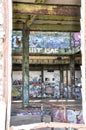 Abandoned Power House: View Through Royalty Free Stock Photo