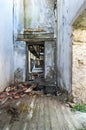 Abandoned prison cell corridor