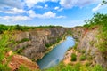 Abandoned Quarry called Big America (Velka Amerika) near Prague, Czech Republic Royalty Free Stock Photo