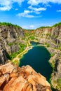 Abandoned Quarry called Big America (Velka Amerika) near Prague, Czech Republic Royalty Free Stock Photo