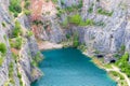 Abandoned Quarry called Big America (Velka Amerika) near Prague, Czech Republic Royalty Free Stock Photo