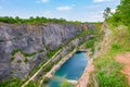 Abandoned Quarry called Big America (Velka Amerika) near Prague, Czech Republic Royalty Free Stock Photo