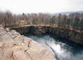 Abandoned quarry in Konigshain Royalty Free Stock Photo