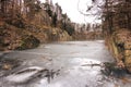 Abandoned quarry in Konigshain Royalty Free Stock Photo