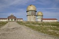 Abandoned radar station with domes in Serra da Estrela Royalty Free Stock Photo