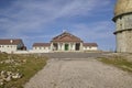 Abandoned radar station with domes in Serra da Estrela Royalty Free Stock Photo