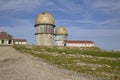 Abandoned radar station with domes in Serra da Estrela Royalty Free Stock Photo
