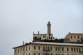 abandoned radio lighthouse on alcatraz prison island Royalty Free Stock Photo