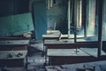 Abandoned radioactive school in Pripyat Royalty Free Stock Photo