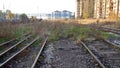 Abandoned rail tracks Dorcol Belgrade Serbia
