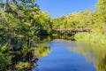 Abandoned railroad bridge in Guste Island Louisiana Royalty Free Stock Photo