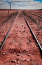 Abandoned railroad track