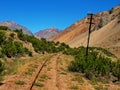 Abandoned rails in South America