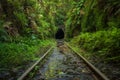 Abandoned railway line and tunnel in Helensburgh near Sydney in Royalty Free Stock Photo