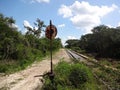 Abandoned railway near Valladolid, Mexico Royalty Free Stock Photo