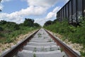 Abandoned railway near Valladolid, Mexico Royalty Free Stock Photo