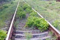 Abandoned railway from the Soviet Union era in Vasilkov