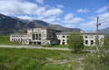 An abandoned railway station in Kirovsk. Arctic Russia Royalty Free Stock Photo