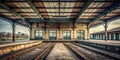 Abandoned Railway Station A Timeless Echo of a Bygone Era Derelict Platform and Empty Tracks