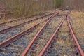 Abandoned railway switch points British Rail