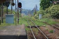 Abandoned Railway Track near Aso, Japan Royalty Free Stock Photo