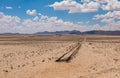 Abandoned railway tracks in the desert, Namibia Royalty Free Stock Photo