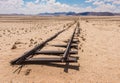 Abandoned railway tracks in the desert, Namibia Royalty Free Stock Photo