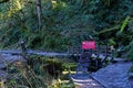 Abandoned railway tracks Jianqing Huaigu Trai at Taipingshan National Forest Recreation Area in Yilan,