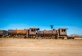 Great train graveyard, Uyuni, Bolivia Royalty Free Stock Photo