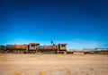 Great train graveyard, Uyuni, Bolivia Royalty Free Stock Photo