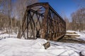 Abandoned and Rare Truss Railroad Bridge - Pennsylvania Royalty Free Stock Photo