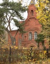 An abandoned red-brick manor Royalty Free Stock Photo