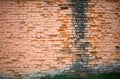 Abandoned red brick wall texture background Royalty Free Stock Photo