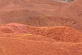 Martian like landscape with red deserty surface