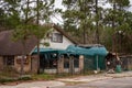 Abandoned restaurant on the side of the road in Tomball, Texas, USA